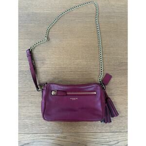 Coach Legacy Air Bag Crossbody Adjustable Length Chain Port Wine 25362